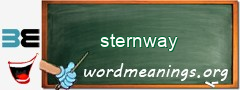 WordMeaning blackboard for sternway